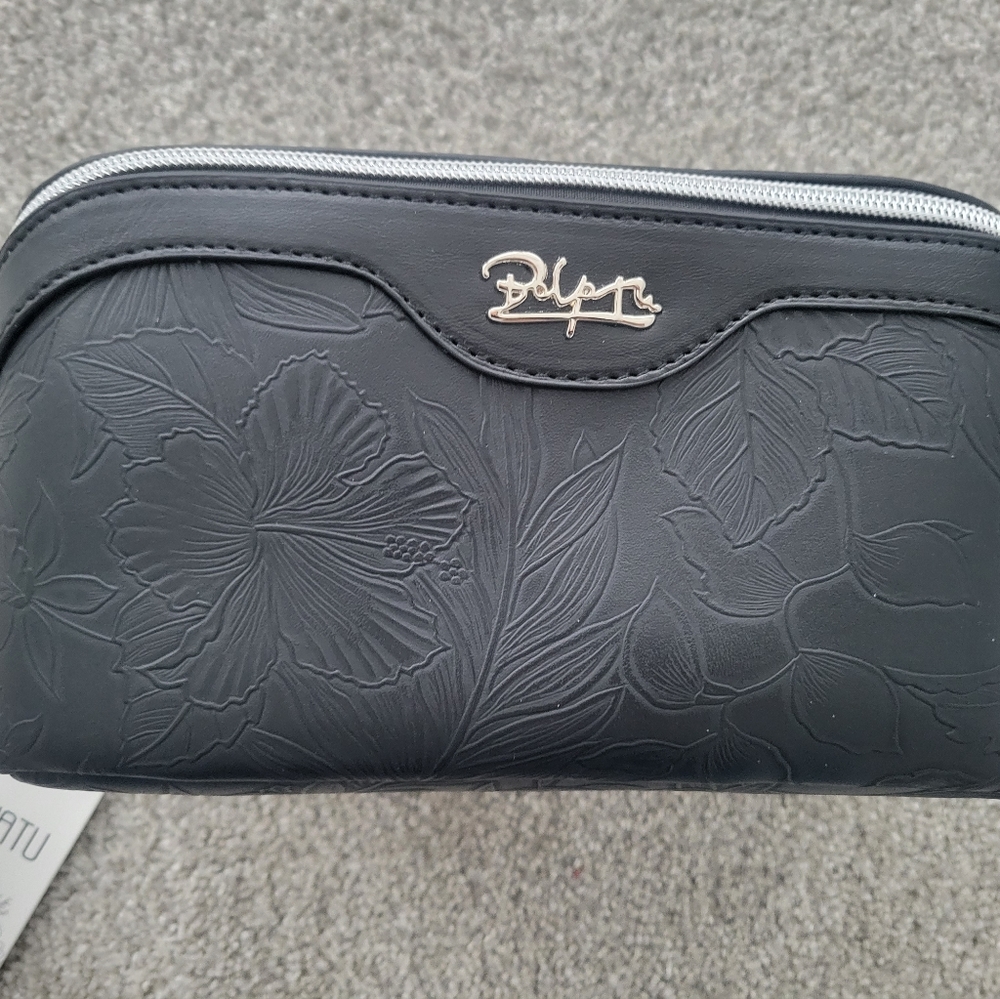 Travel Makeup Bags Cosmetic Bags for Women: 3-Pack Leather Make up Bag
